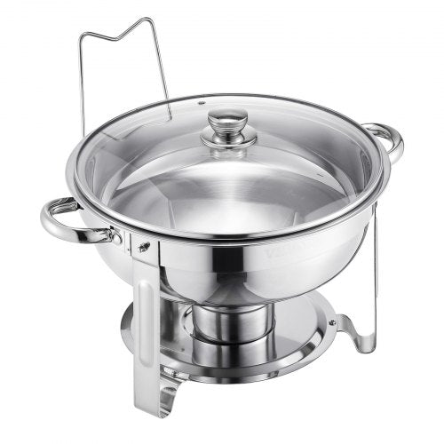 Chafing Dish Buffet Set 5 Qt 2 Pack Stainless Steel Chafer with 2 Full