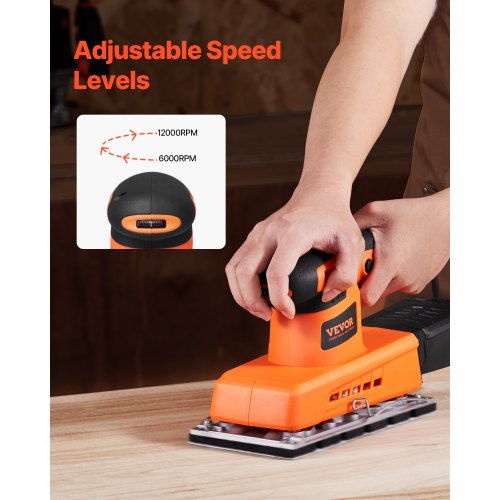Sheet Sander 12 Sheet 25A Electric Sander for Woodworking Max 12000RPM