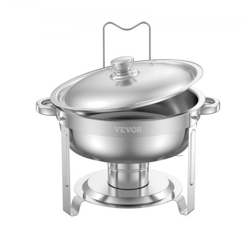 Chafing Dish Buffet Set 5 Qt 2 Pack Stainless Steel Chafer with 2 Full