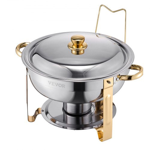 Chafing Dish Buffet Set 5 Qt 4 Pack Stainless Steel Chafer with 4 Full