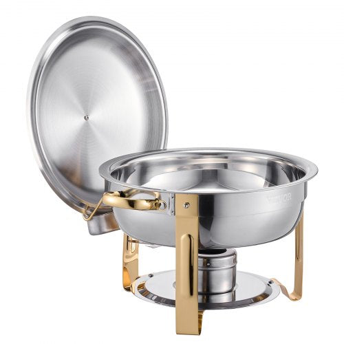 Chafing Dish Buffet Set 5 Qt 4 Pack Stainless Steel Chafer with 4 Full