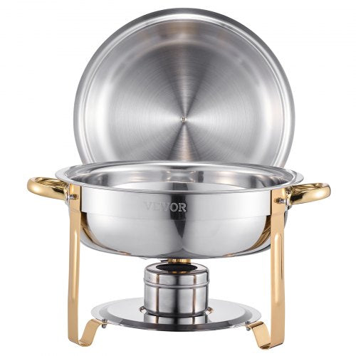 Chafing Dish Buffet Set 5 Qt 4 Pack Stainless Steel Chafer with 4 Full