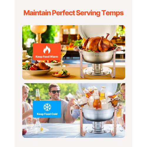 Chafing Dish Buffet Set 5 Qt 4 Pack Stainless Steel Chafer with 4 Full