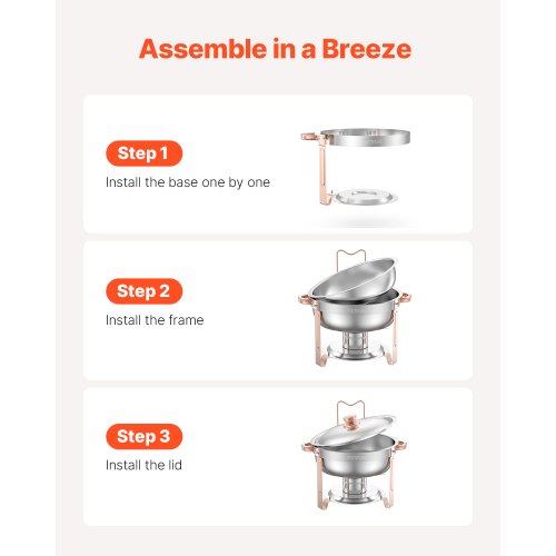 Chafing Dish Buffet Set 5 Qt 4 Pack Stainless Steel Chafer with 4 Full
