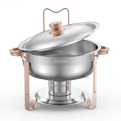 Chafing Dish Buffet Set 5 Qt 4 Pack Stainless Steel Chafer with 4 Full