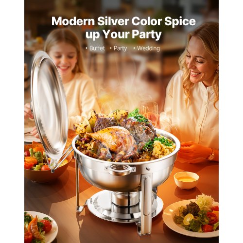 Chafing Dish Buffet Set 5 Qt 4 Pack Stainless Steel Chafer with 4 Full