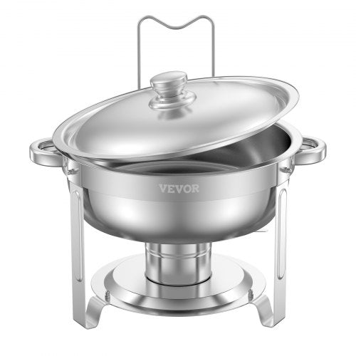 Chafing Dish Buffet Set 5 Qt 4 Pack Stainless Steel Chafer with 4 Full