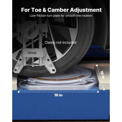 Wheel Alignment Turn Plates 2 Pcs 2Ton Capacity Per Plate Brass Dial