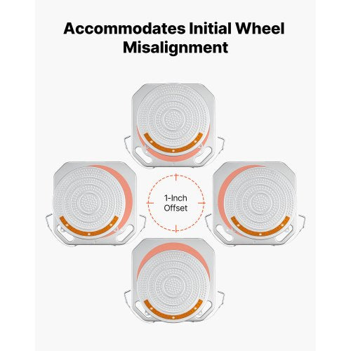 Wheel Alignment Turn Plates 2 Pcs 2Ton Capacity Per Plate Brass Dial