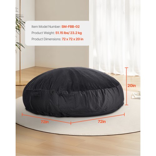 Bean Bag Chair Giant BeanBag Chair with Removable Washable Cover for Adult