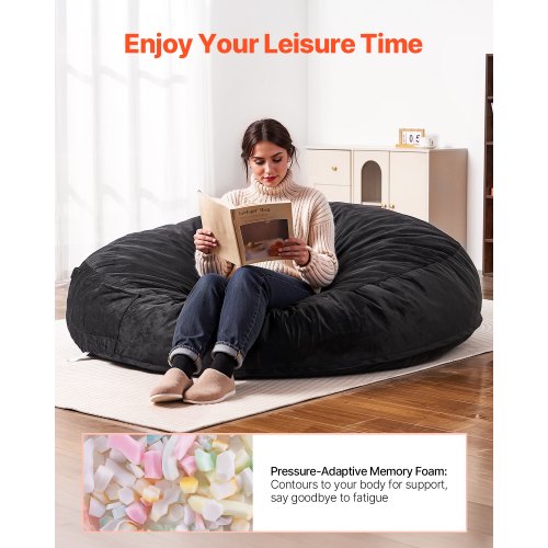 Bean Bag Chair Giant BeanBag Chair with Removable Washable Cover for Adult