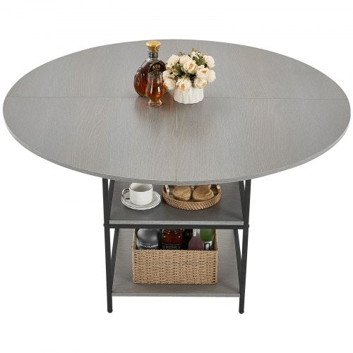 Round Dining Table 47 inch Wood Table for 46 Person Modern Circle Dinner