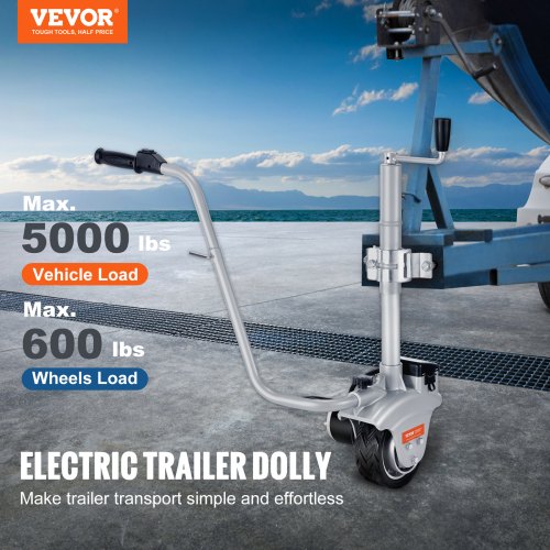 Electric Trailer Dolly 5000lbs Towing Capacity 350W 12V Trailer Jockey