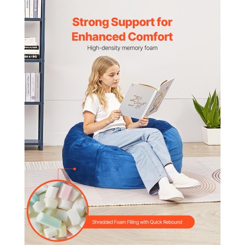 Bean Bag Chair 3 feet Round Bean Bag Chair with Removable and Washable