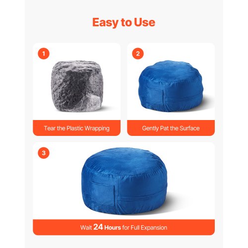 Bean Bag Chair 3 feet Round Bean Bag Chair with Removable and Washable