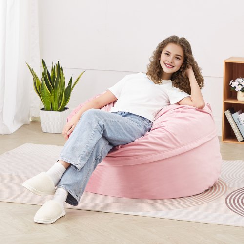 Bean Bag Chair 3 feet Round Bean Bag Chair with Removable and Washable