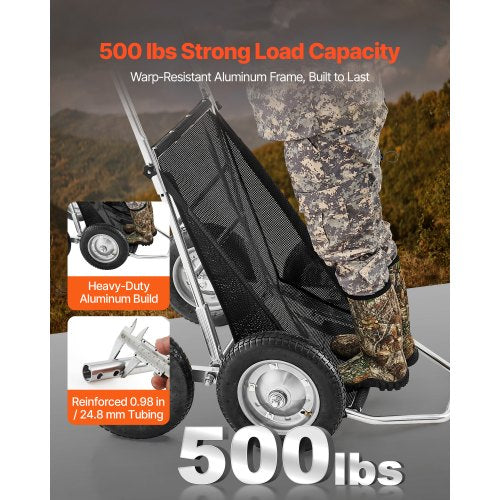 Game Carts for Hunting 500LBS Deer Cart Game Hauler HeavyDuty Crawler