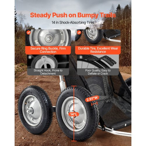 Game Carts for Hunting 500LBS Deer Cart Game Hauler HeavyDuty Crawler
