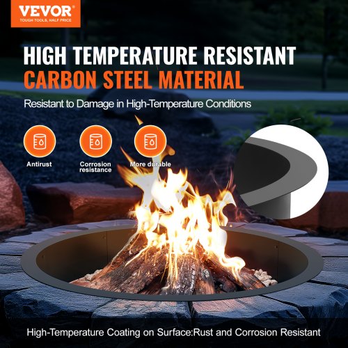 Fire Pit Ring 40Inch Outer36Inch Inner Diameter 8.5inch Height Fire Pit