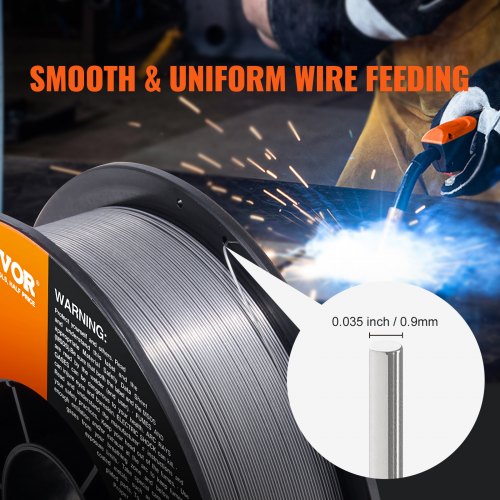 Flux Core Welding Wire E71TGS 0035inch 10LBS Gasless Mild Steel MIG