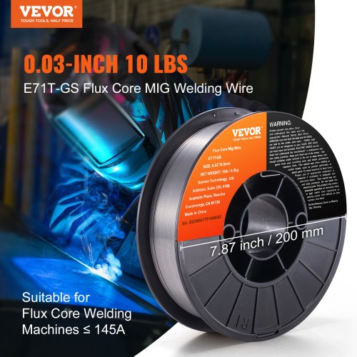 Flux Core MIG Welding Wire E71TGS 003 10LBS Gasless Mild Steel MIG Wire