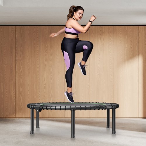 Foldable Mini Trampoline 40 Inch Fitness Rebounder Max Load 330 lbs
