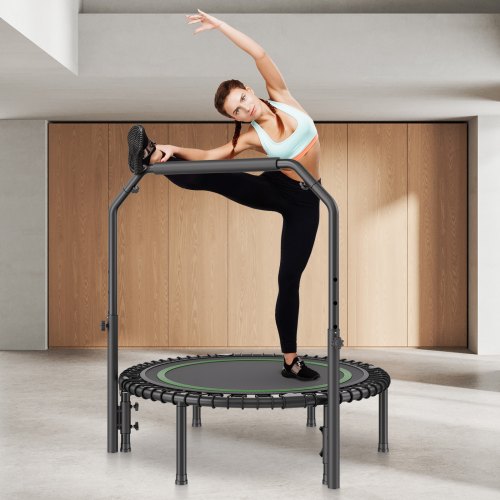 Foldable Mini Trampoline 40 Inch Fitness Rebounder Max Load 330lbs