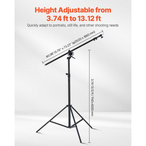 Air Cushioned Aluminum Light Stand Max Height 128 ft390 cm Adjustable