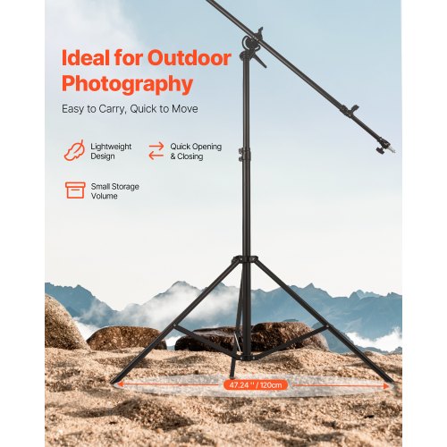 Air Cushioned Aluminum Light Stand Max Height 128 ft390 cm Adjustable