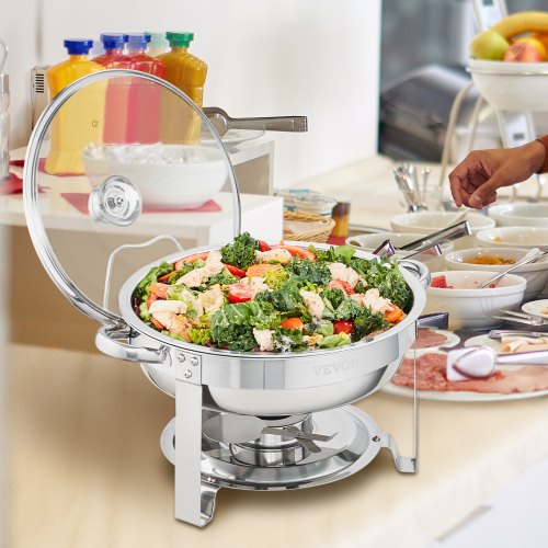 Chafing Dish Buffet Set 4 Qt 2 Pack Stainless Steel Chafer with 2 Full