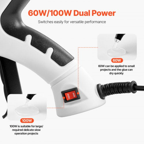 Hot Glue Gun 60100W Dual Power Mini Hot Glue Gun with 20 Premium Glue