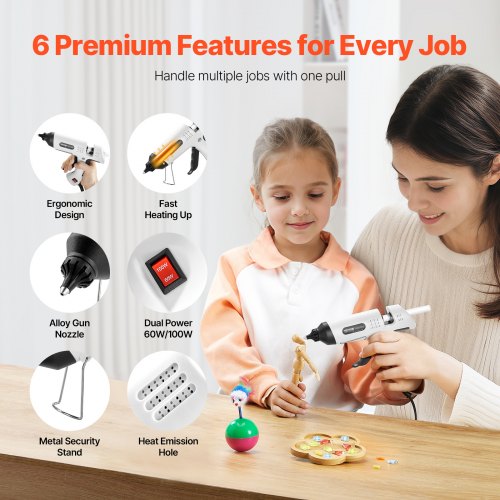 Hot Glue Gun 60100W Dual Power Mini Hot Glue Gun with 20 Premium Glue