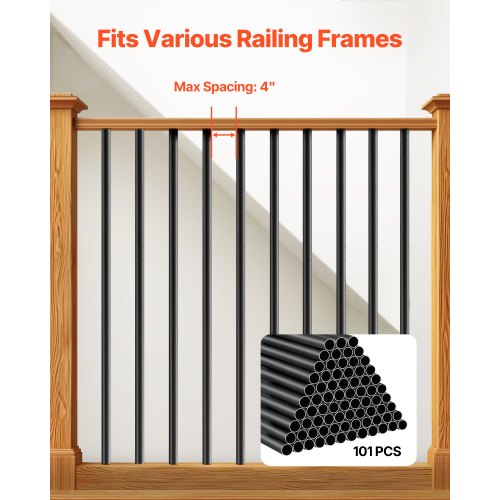 Staircase Balusters 101 Pack 26 In Aluminum Stair Balusters 34 Inch