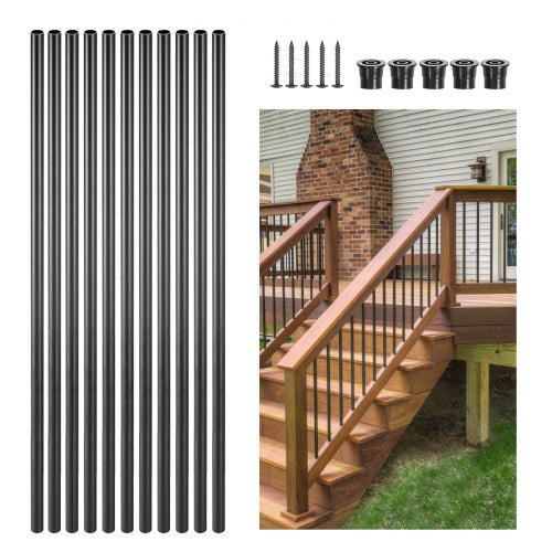 Staircase Balusters 101 Pack 32 In Aluminum Stair Balusters 34 In Aluminum