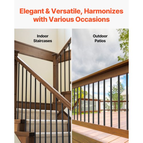 Staircase Balusters 51 Pack 26 In Aluminum Stair Balusters 34 In Aluminum Stair