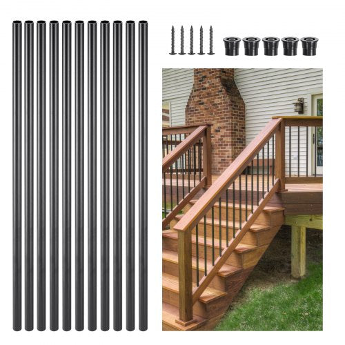 Staircase Balusters 51 Pack 26 In Aluminum Stair Balusters 34 In Aluminum Stair