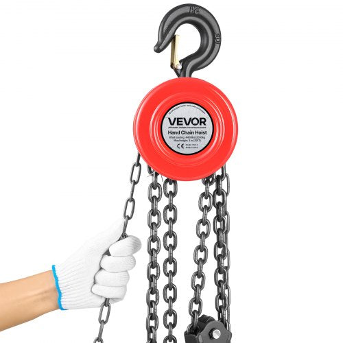 Hand Chain Hoist 2 Ton 4400 lbs Capacity Manual Chain Block with Upgrade