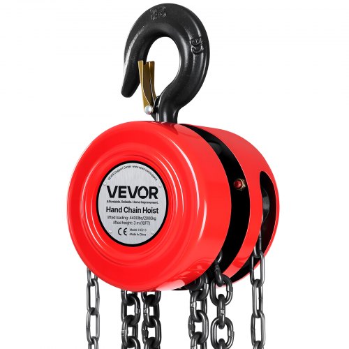 Hand Chain Hoist 2 Ton 4400 lbs Capacity Manual Chain Block with Upgrade