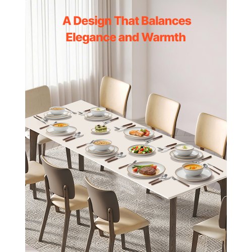 Dinnerware Set Service for 8 32 PCS Round Plates and Bowls Sets Scratch