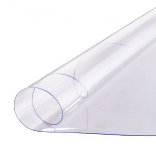 Plastic Table Cover 48 x 48 Inch 2.0 mm Thick Clear Table Protector Round