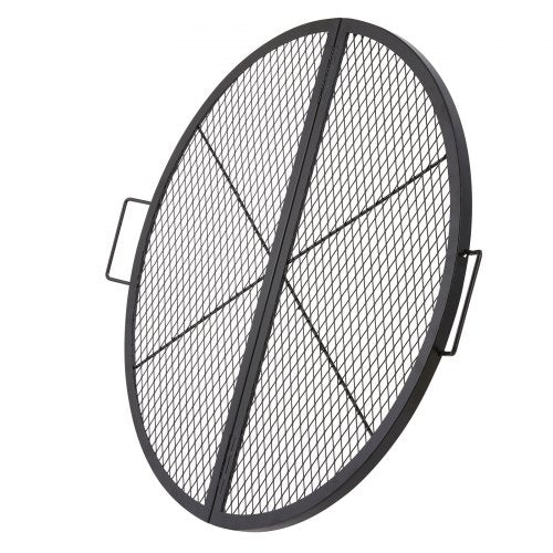 XMarks Fire Pit Grill Grate Foldable Round Cooking Grate Heavy Duty Steel