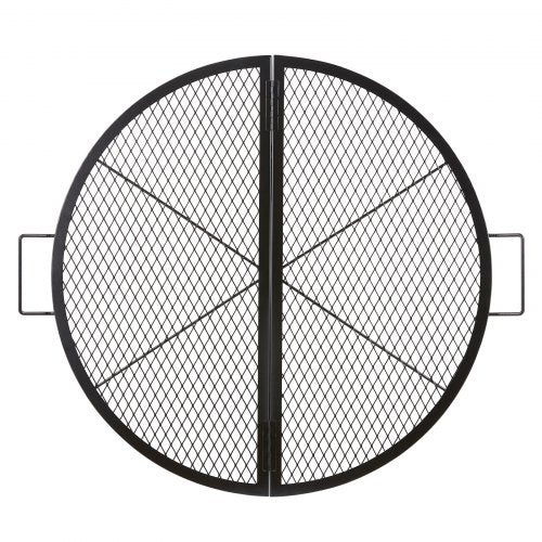 XMarks Fire Pit Grill Grate Foldable Round Cooking Grate Heavy Duty Steel