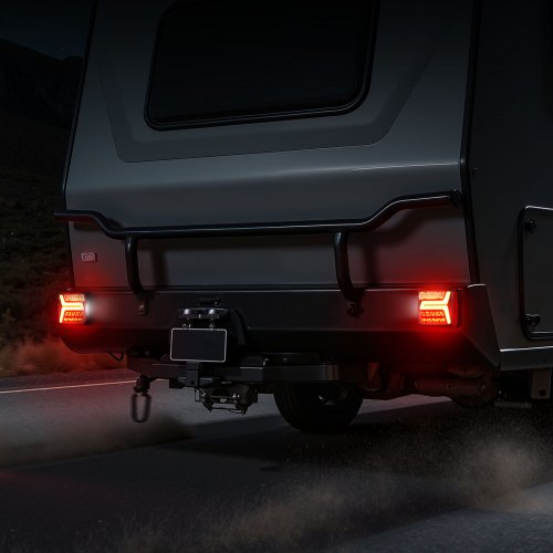 Trailer Lights 2PCS 12V Square Magnetic LED Trailer Tail Lights Kit with Stop