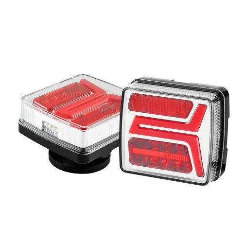 Trailer Lights 2PCS 12V Square Magnetic LED Trailer Tail Lights Kit with Stop