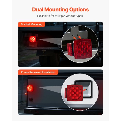 Trailer Lights 12V LED Trailer Tail Lights Kit with Stop Brake Turn Tail