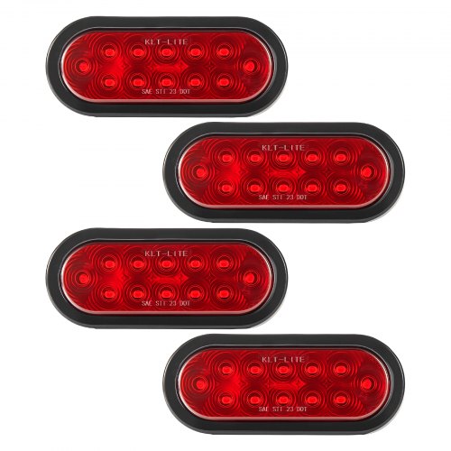 Trailer Lights 4PCS 12V Oval LED Trailer Tail Lights Kit with Stop Brake