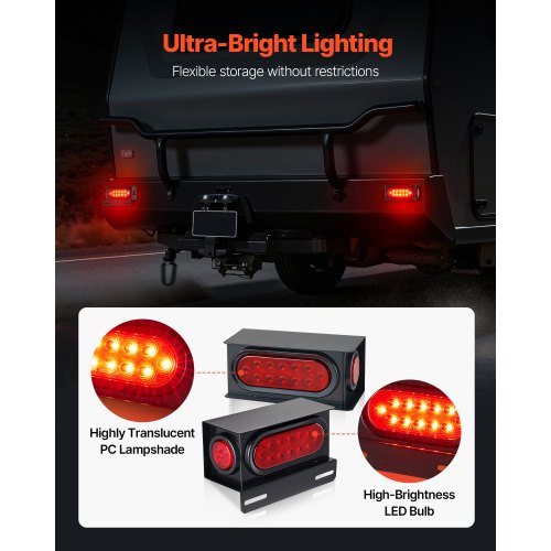 Trailer Lights 1030V LED Trailer Tail Lights Kit with Stop Brake Turn Tail