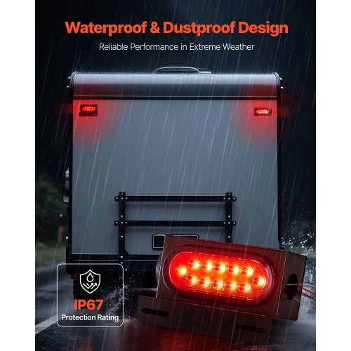 Trailer Lights 1030V LED Trailer Tail Lights Kit with Stop Brake Turn Tail