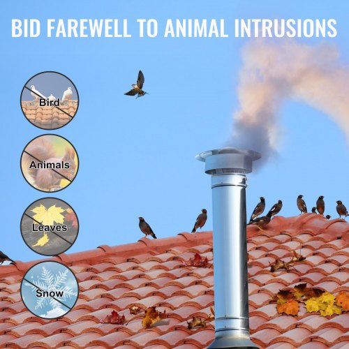 Chimney Cap 6 inch 304 Stainless Steel Round Roof Rain Cap 1181inch