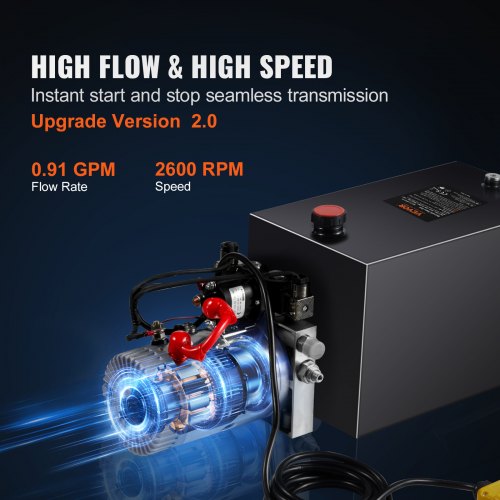 Hydraulic Pump 15 Quart Hydraulic Power Unit Double Acting Dump Trailer